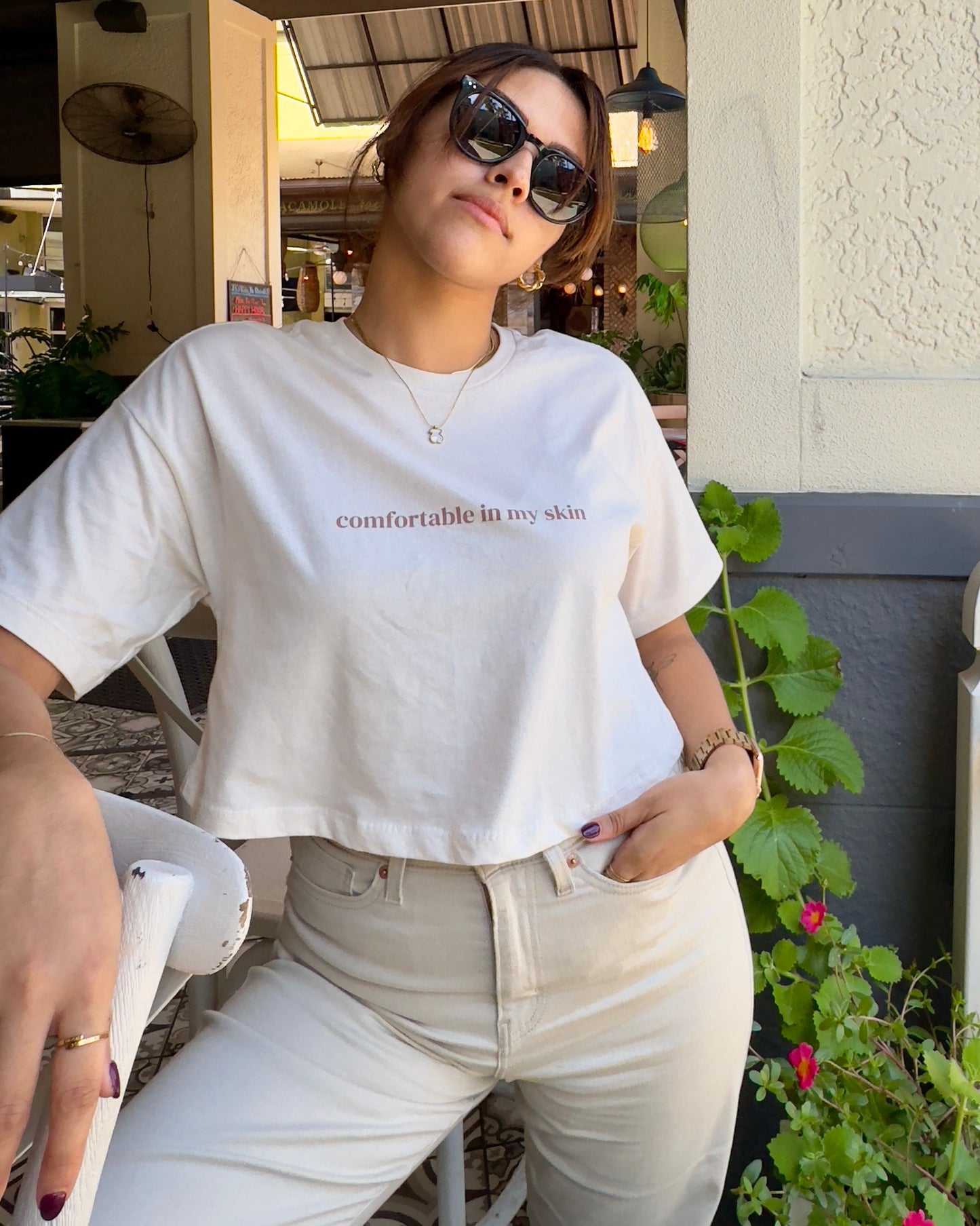 In My Skin Oversized Cropped Tee